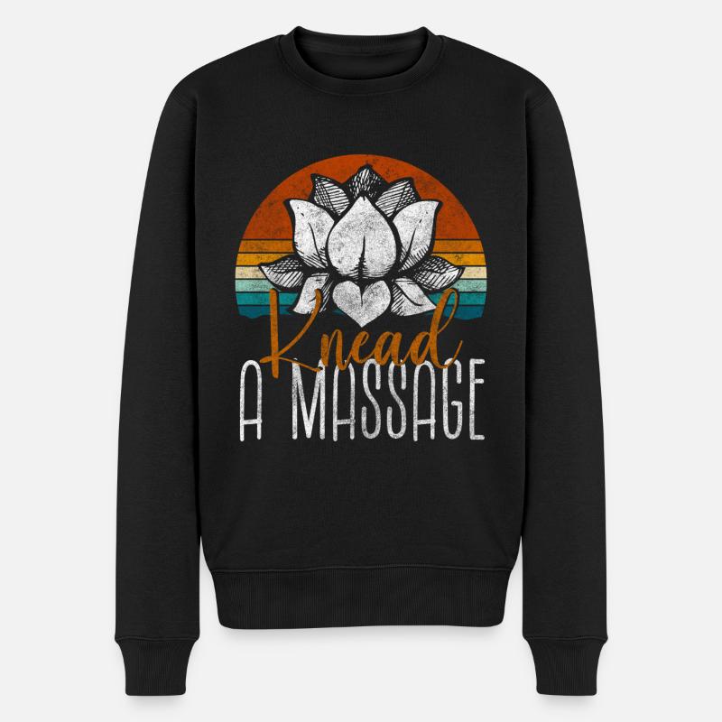 Wellness Meditation Erholung Wellness Queen - Männer Premium Bio Pullover - Schwarz