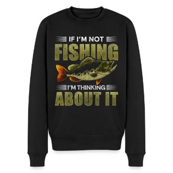 Angler Men Bière - Pull Premium bio Homme - noir - Devant - Nico (187cm)