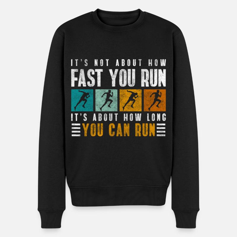 Coureurs Sprint Athletic Jogging - Pull Premium bio Homme - noir