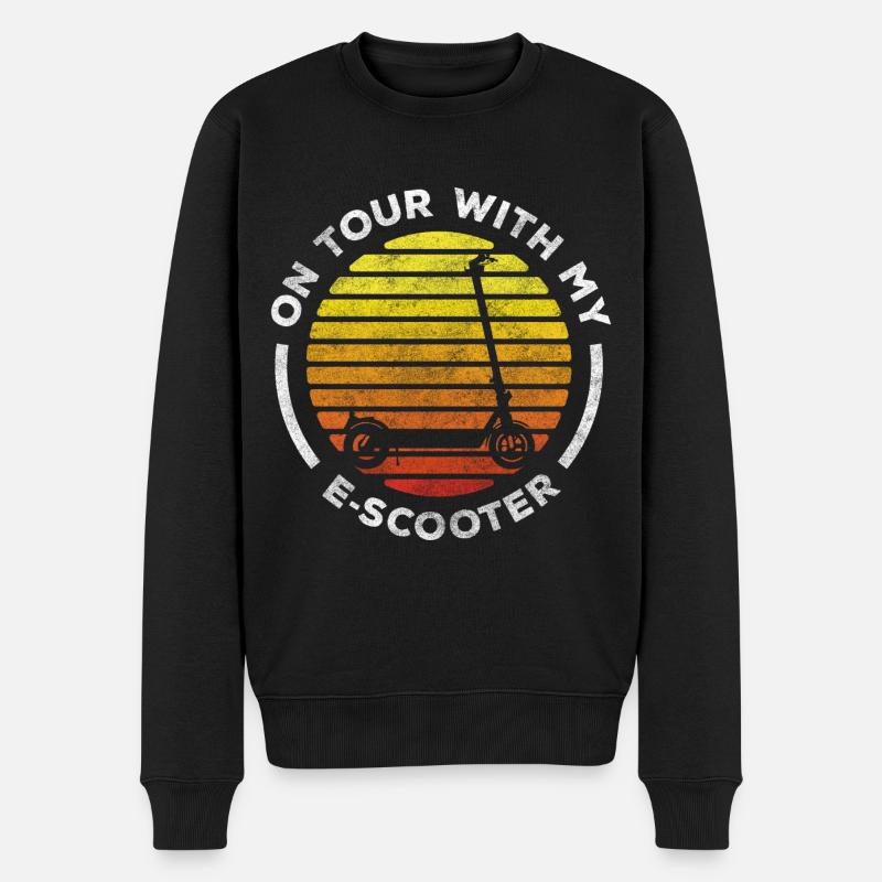 Roller Elektro Umwelt Alternativ - Männer Premium Bio Pullover - Schwarz