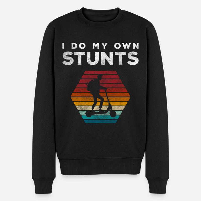 Rollerfahrer Stadt Stromer Speed - Männer Premium Bio Pullover - Schwarz