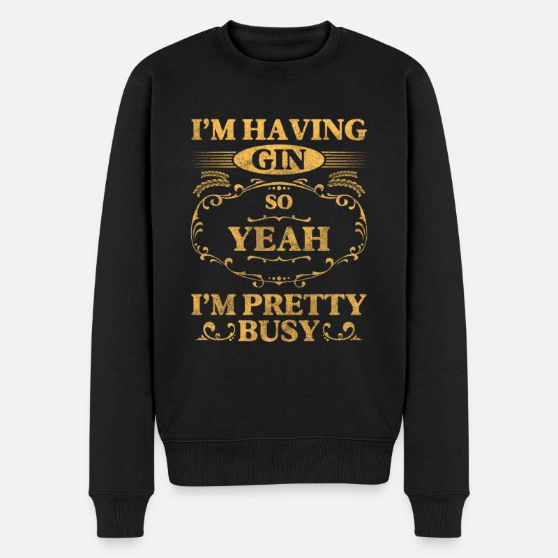 Alcool Drunkard Longsdrinks - Pull Premium bio Homme - noir