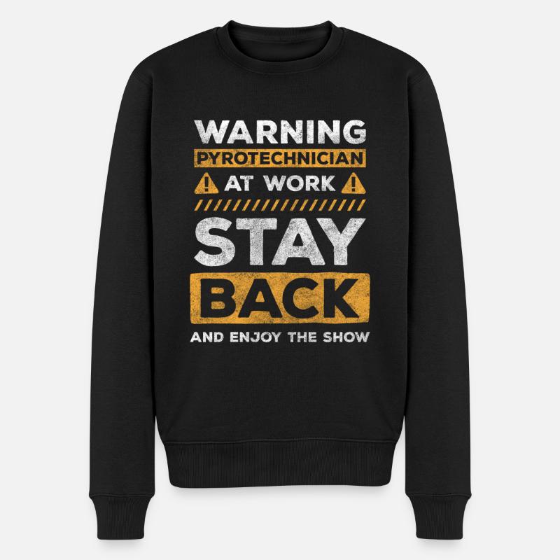 Pyro Neujahr Wunderschön Stadion - Männer Premium Bio Pullover - Schwarz