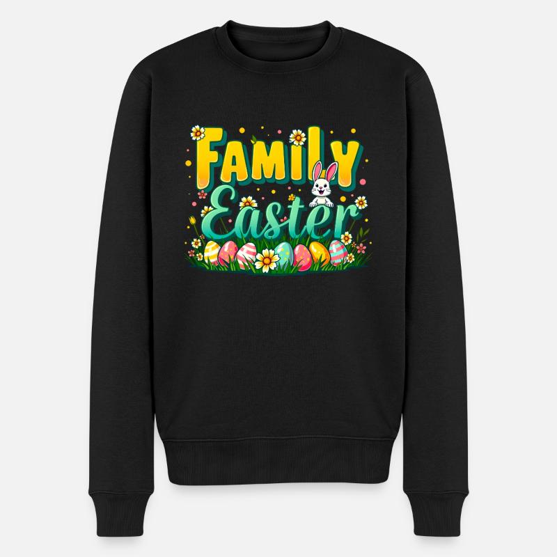 Pâques en famille - Ostern - Pull Premium bio Homme - noir