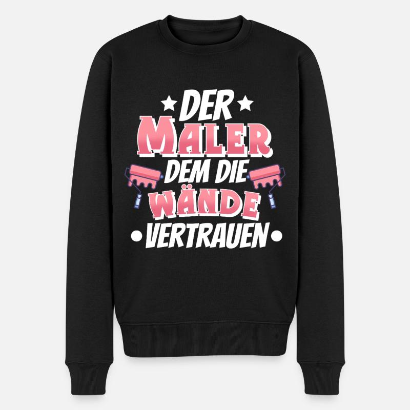 Maler - Männer Premium Bio Pullover - Schwarz