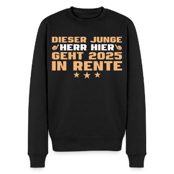 Ruhestand Kollege Rente 2025 - Männer Premium Bio Pullover - Schwarz - Vorne - Nico (187cm)