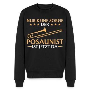 Posaunist Musiker Blasinstrument Kapelle - Männer Premium Bio Pullover - Schwarz - Vorne - Nico (187cm)
