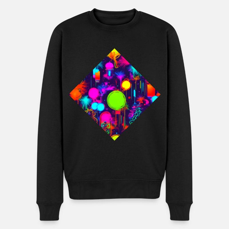 Neon Stil UV House Style - Pull Premium bio Homme - noir