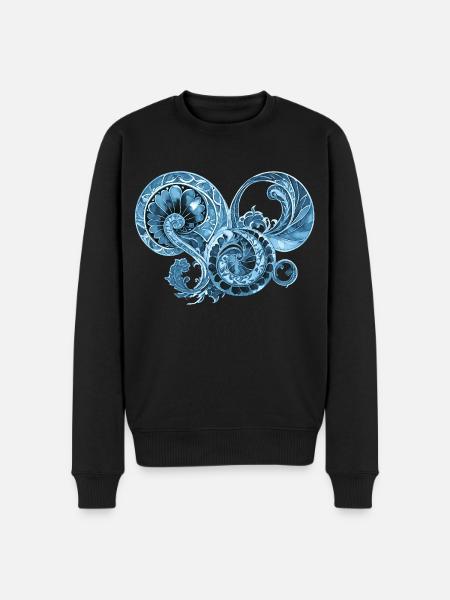 Blue Ornament - Men's Premium Organic Jumper - black