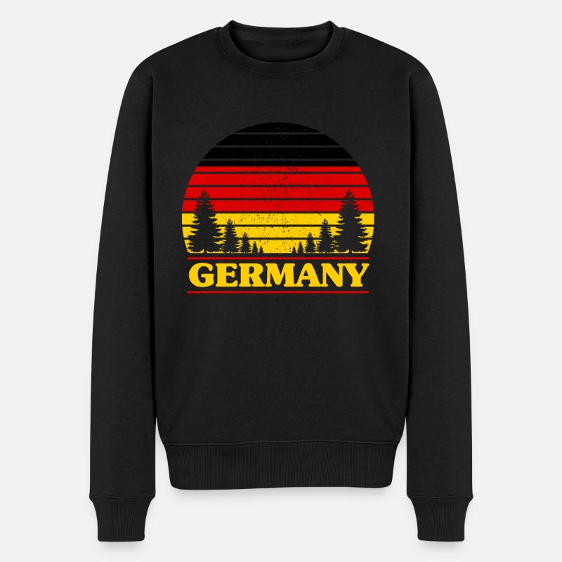 Deutschland - Männer Premium Bio Pullover - Schwarz