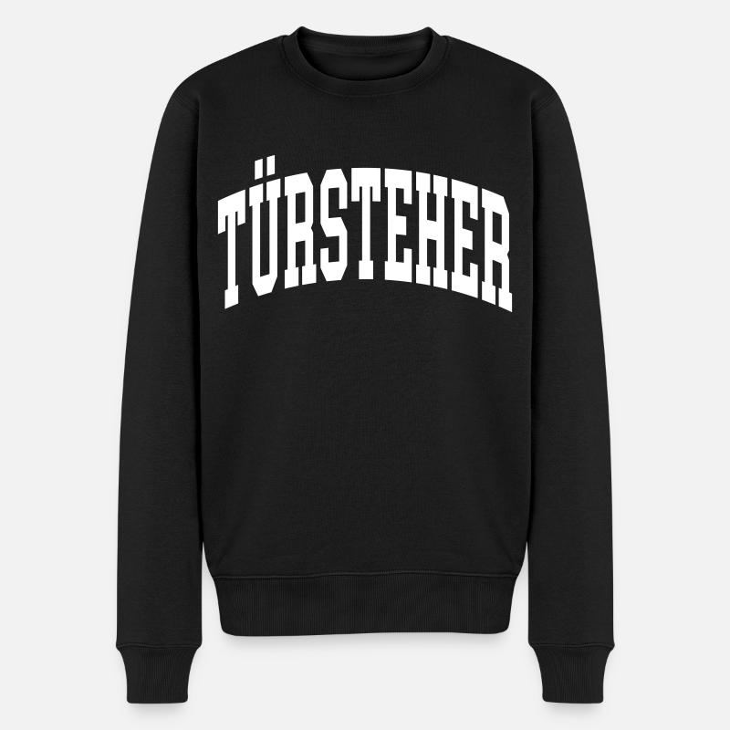 Türsteher - Männer Premium Bio Pullover - Schwarz