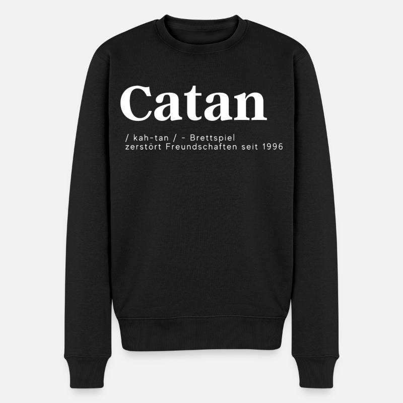 Siedler Freundschaft Brettspiel Geschenk - Männer Premium Bio Pullover - Schwarz