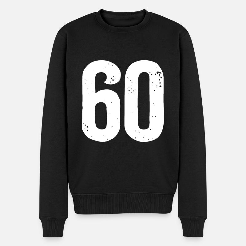 60 numéros blancs - Pull Premium bio Homme - noir