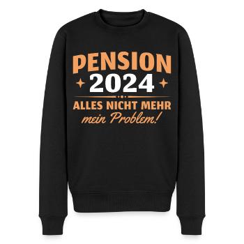Pension 2024 Ruhestand Beamter Pensionär - Männer Premium Bio Pullover - Schwarz - Vorne - Nico (187cm)