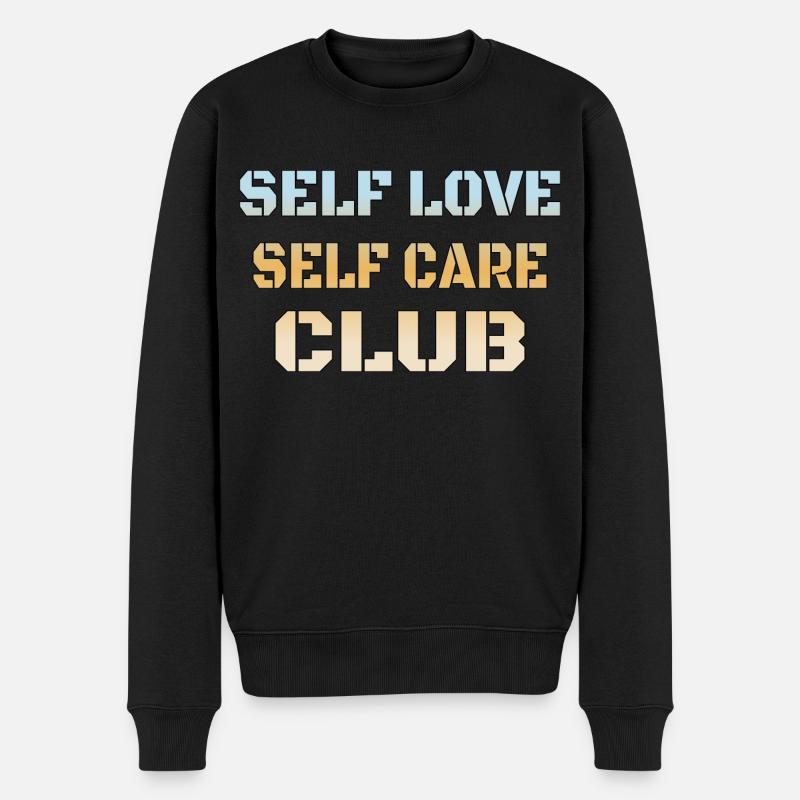 Selbstliebe Affirmationen - Männer Premium Bio Pullover - Schwarz