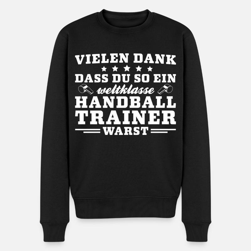 Handballtrainer Abschied Bester Trainer Geschenk - Männer Premium Bio Pullover - Schwarz