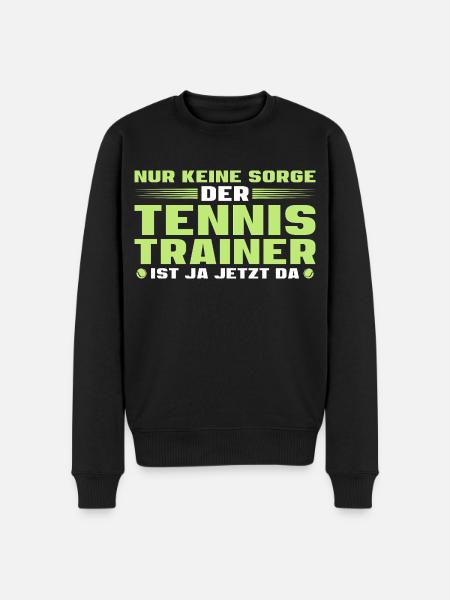 Tennistrainer ist ja jetzt da - Männer Premium Bio Pullover - Schwarz