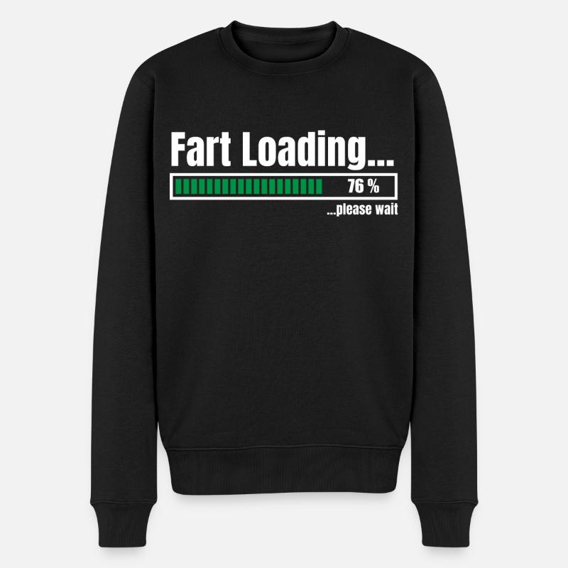 Fart Loading - Männer Premium Bio Pullover - Schwarz