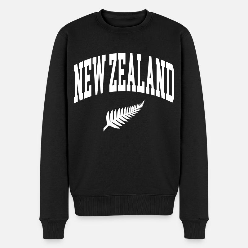 Neuseeland - Männer Premium Bio Pullover - Schwarz