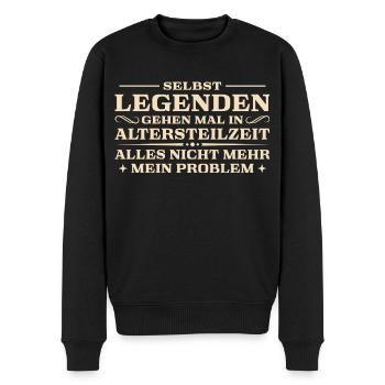 Altersteilzeit Arbeitskollege Angehende Rente - Männer Premium Bio Pullover - Schwarz - Vorne - Nico (187cm)