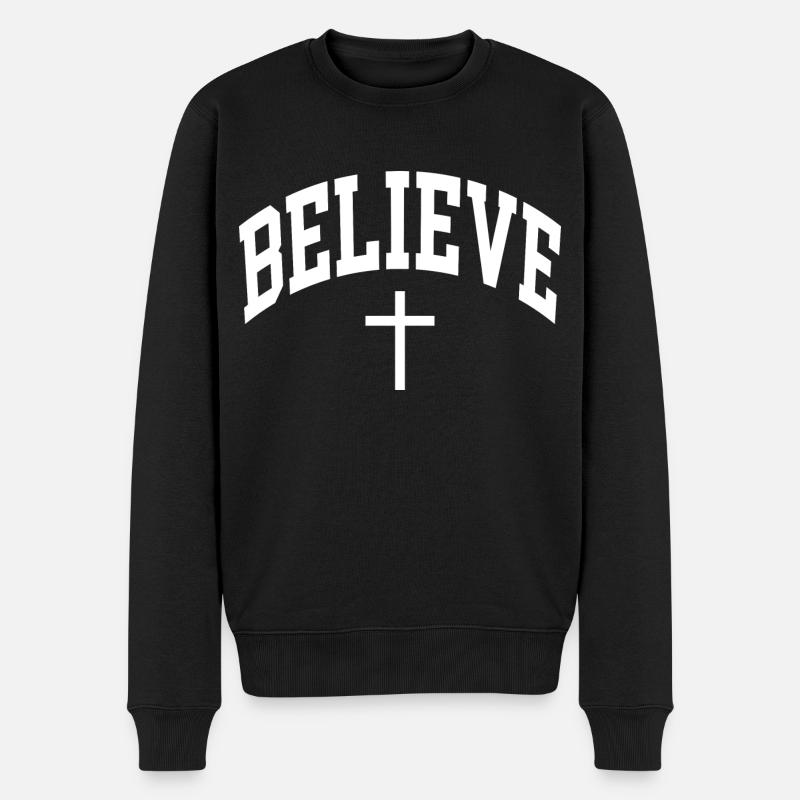 Croire - Pull Premium bio Homme - noir