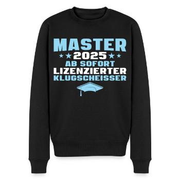 Master 2025 Abschlussprüfung Studium - Männer Premium Bio Pullover - Schwarz - Vorne - Nico (187cm)