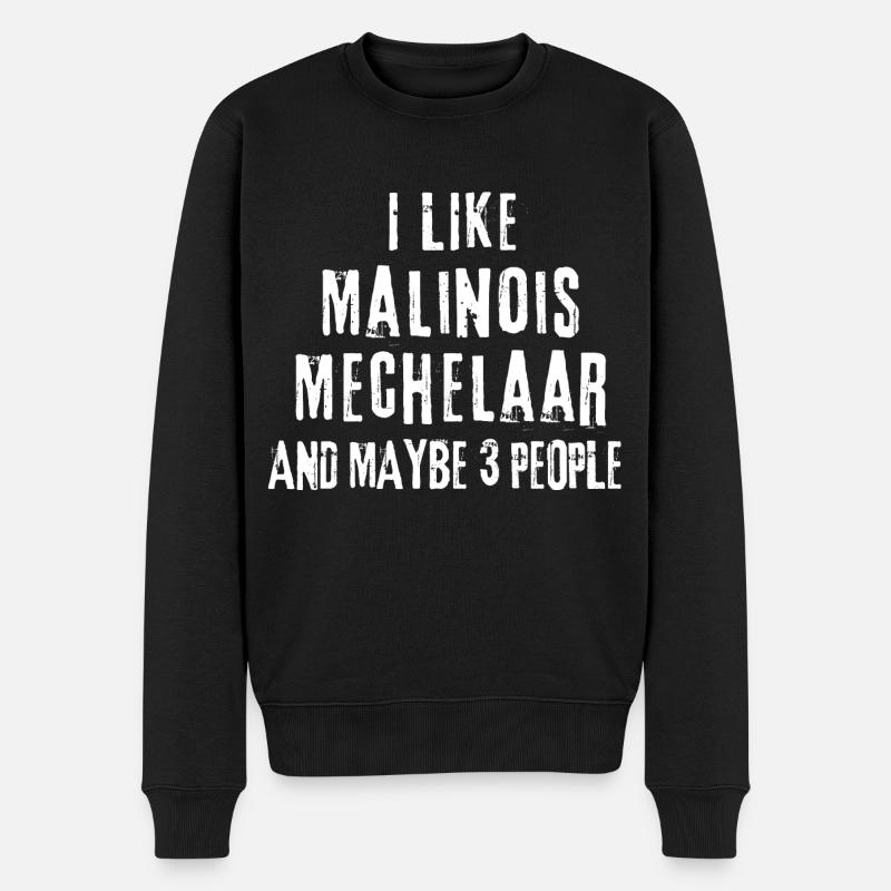 Malinois Mechelaar - Männer Premium Bio Pullover - Schwarz
