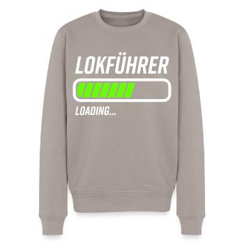 Lokführer Loading Ladebalken - Männer Premium Bio Pullover - Taupe - Vorne - Nico (187cm)