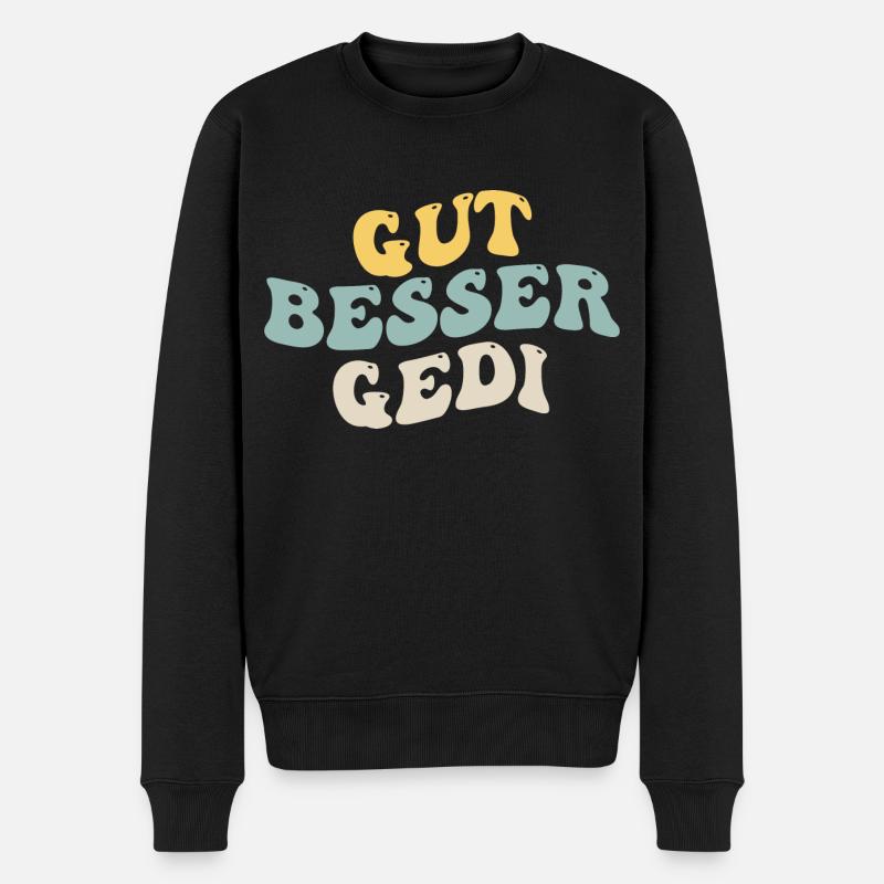 Gut Besser Gedi - Männer Premium Bio Pullover - Schwarz