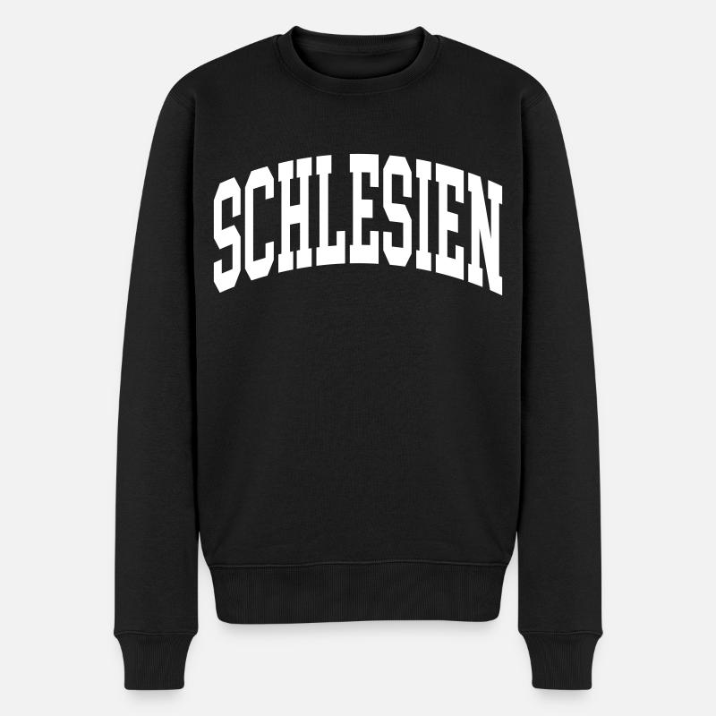 Schlesien - Männer Premium Bio Pullover - Schwarz