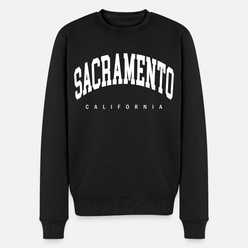 Sacramento - Männer Premium Bio Pullover - Schwarz