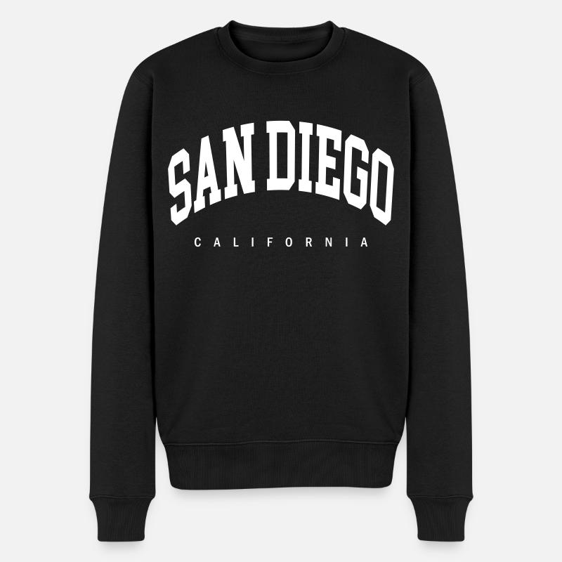 San Diego - Økologisk premium-sweatshirt til mænd - sort