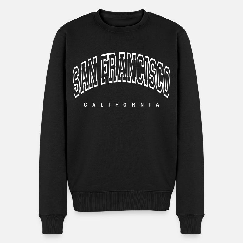 San Francisco - Männer Premium Bio Pullover - Schwarz
