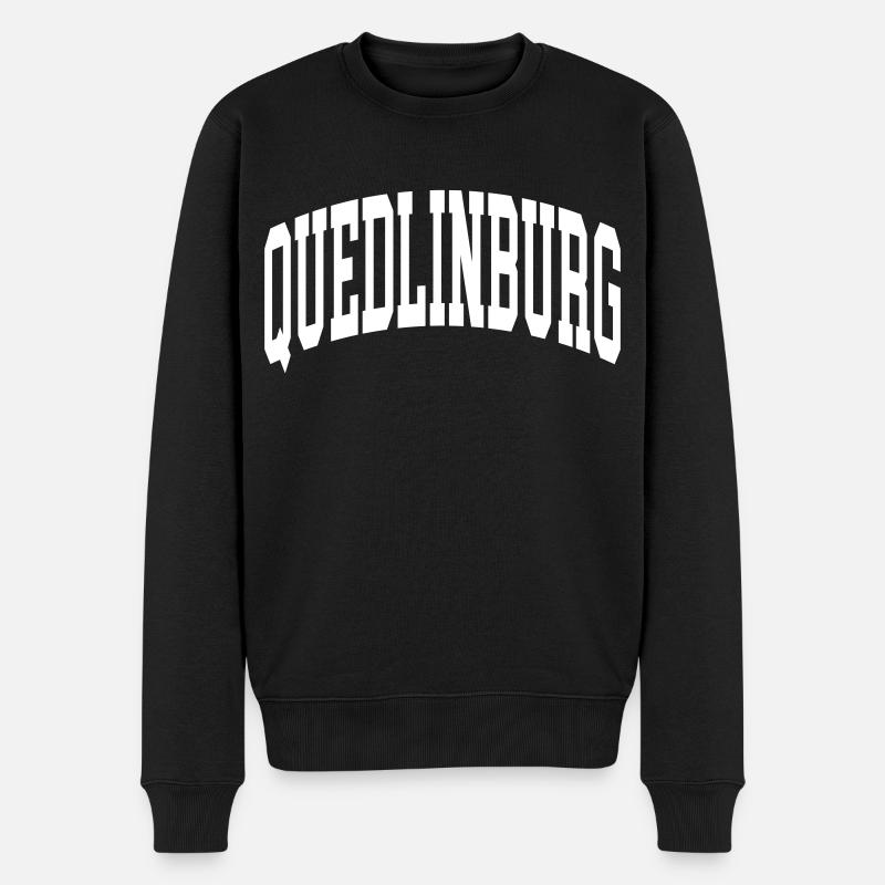 Quedlinburg - Männer Premium Bio Pullover - Schwarz