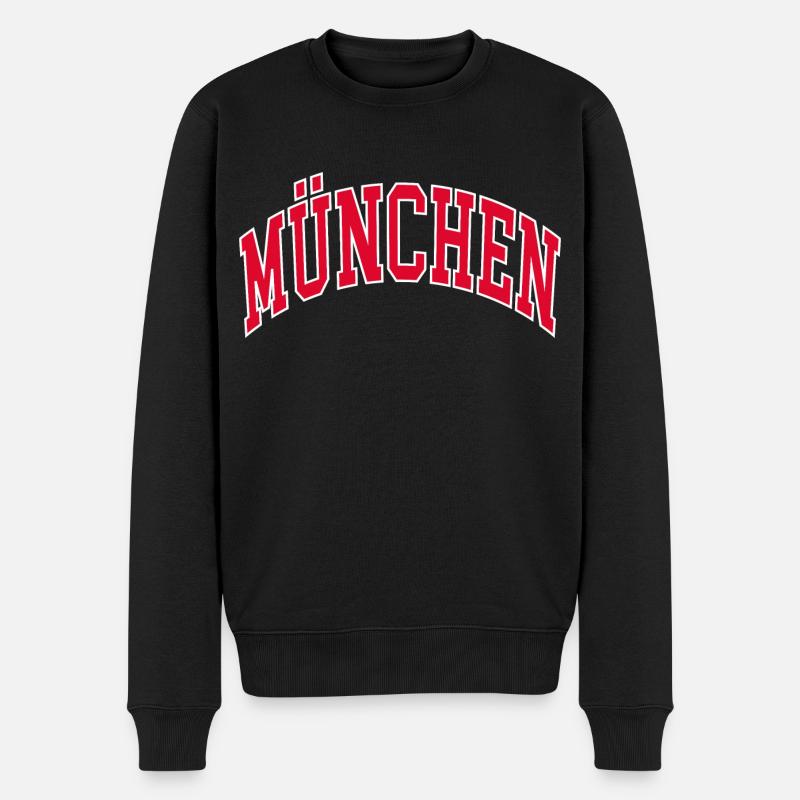 München - Männer Premium Bio Pullover - Schwarz