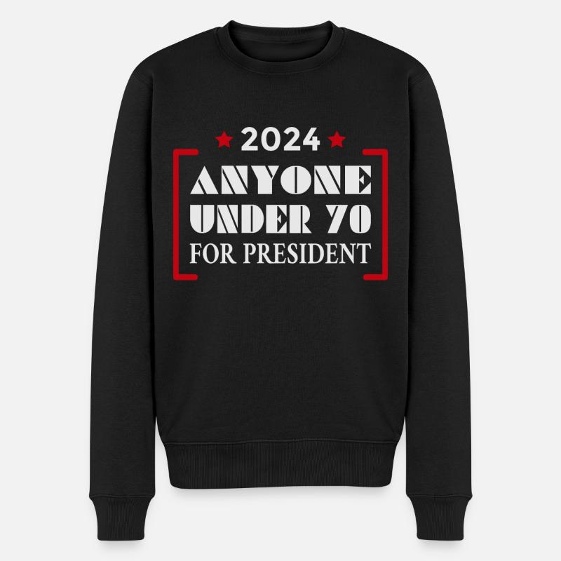 Jeder unter 70 für den Präsidenten 2024 - Männer Premium Bio Pullover - Schwarz