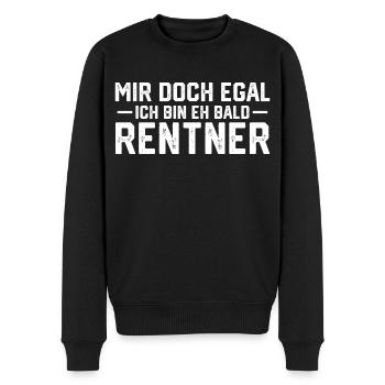 Ruhestand Ich bin eh bald Rentner Altersteilzeit - Männer Premium Bio Pullover - Schwarz - Vorne - Nico (187cm)