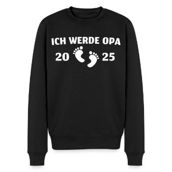 Frischgebackener Großvater 2025 Werdender Opa - Männer Premium Bio Pullover - Schwarz - Vorne - Nico (187cm)