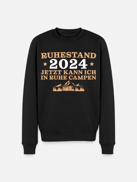 Ruhestand 2024 Camping Wohnmobil Rentner - Männer Premium Bio Pullover - Schwarz