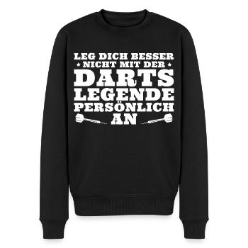 Dart Humor Dartspieler Geschenk - Männer Premium Bio Pullover - Schwarz - Vorne - Nico (187cm)