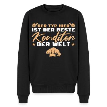 Zuckerbäcker Bester Konditor Geschenkidee - Männer Premium Bio Pullover - Schwarz - Vorne - Nico (187cm)