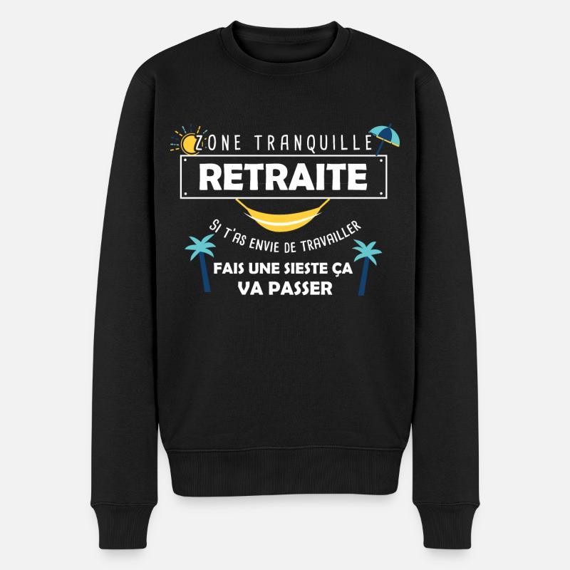 Retraite Été Vacances / Retraité - Retraitée - Pull Premium bio Homme - noir