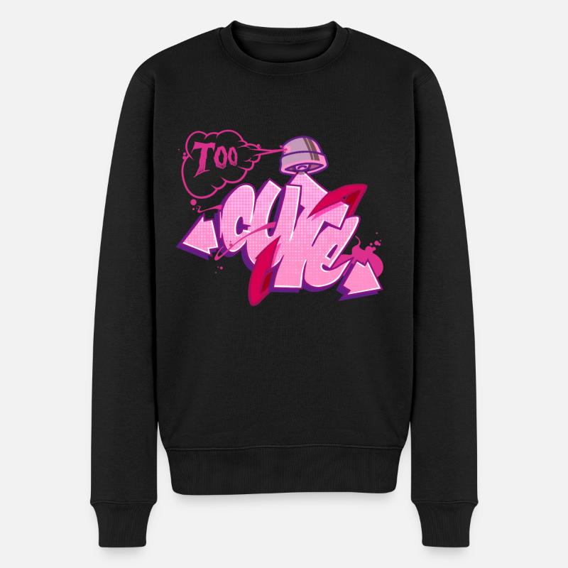 Graffiti 'Trop mignon | Trop mignon - Pull Premium bio Homme - noir