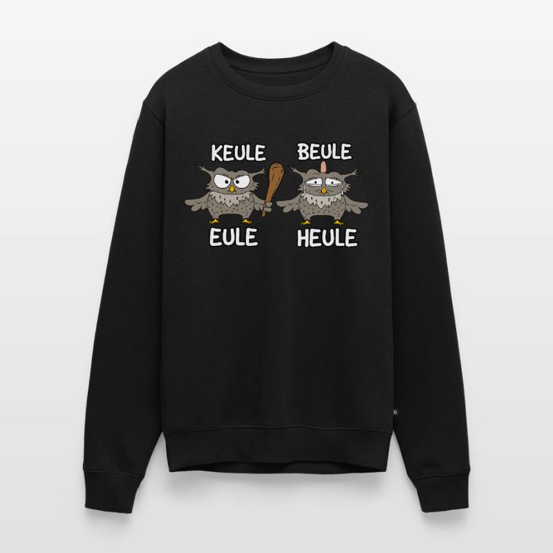 Keule Beule Eule Heule Männer Premium Bio Pullover