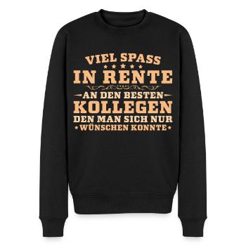 Viel Spaß in Rente Bester Kollege Abschied - Männer Premium Bio Pullover - Schwarz - Vorne - Nico (187cm)