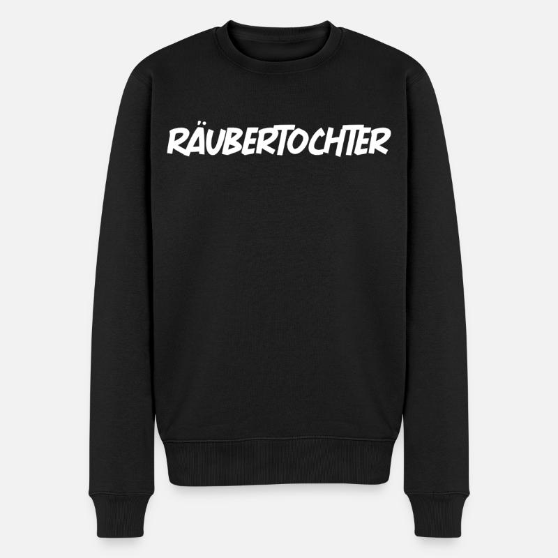 Räubertochter - Männer Premium Bio Pullover - Schwarz