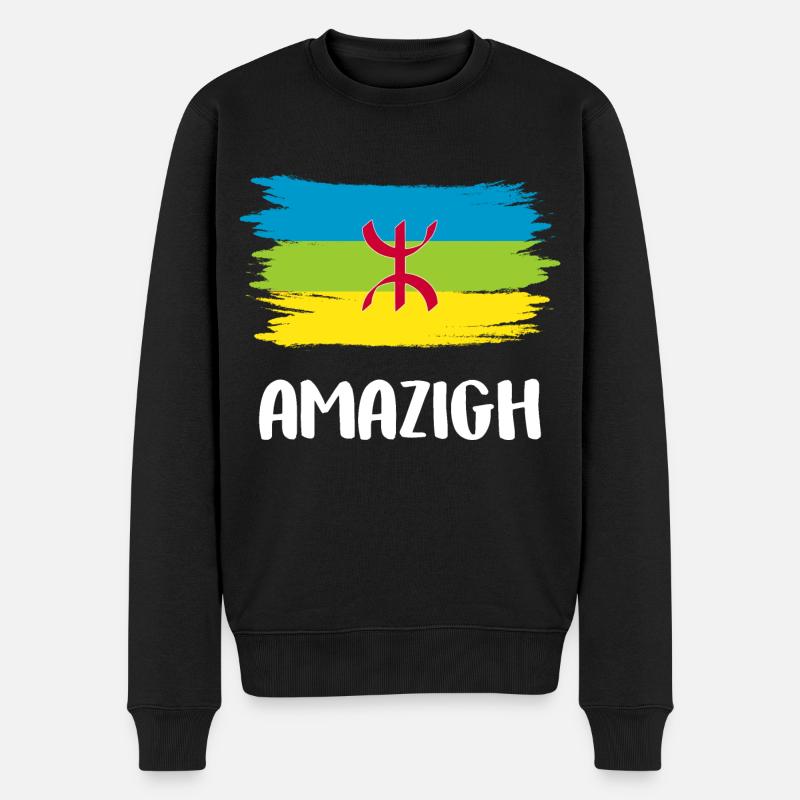 Amazigh - Pull Premium bio Homme - noir