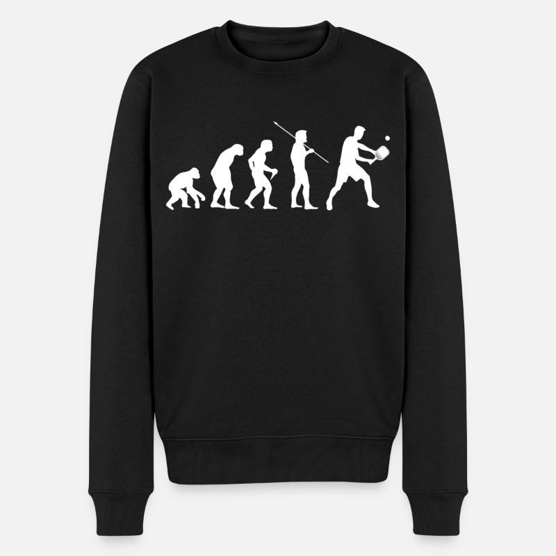 Padel - Männer Premium Bio Pullover - Schwarz