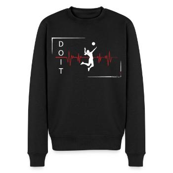 Volleyball player - pulse - Men's Premium Organic Jumper - black - Front - Nico (187cm)