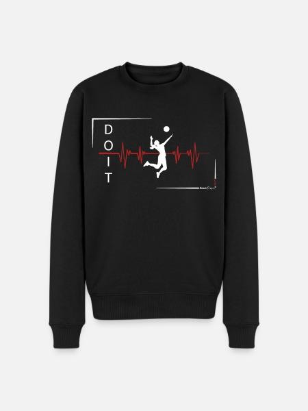 Volleyball player - pulse - Men's Premium Organic Jumper - black